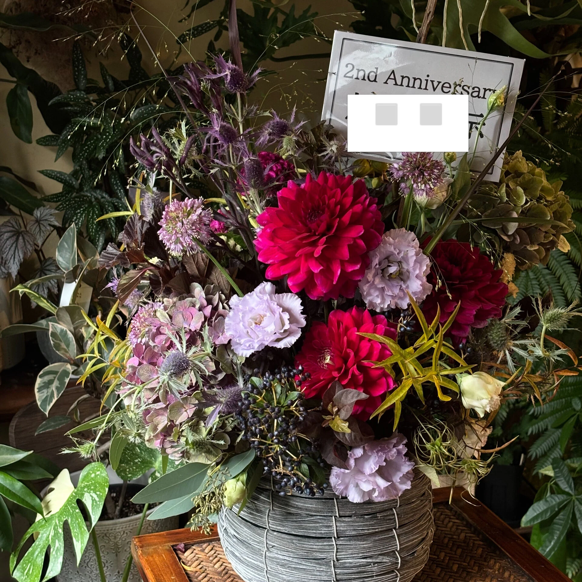 周年祝いのお花