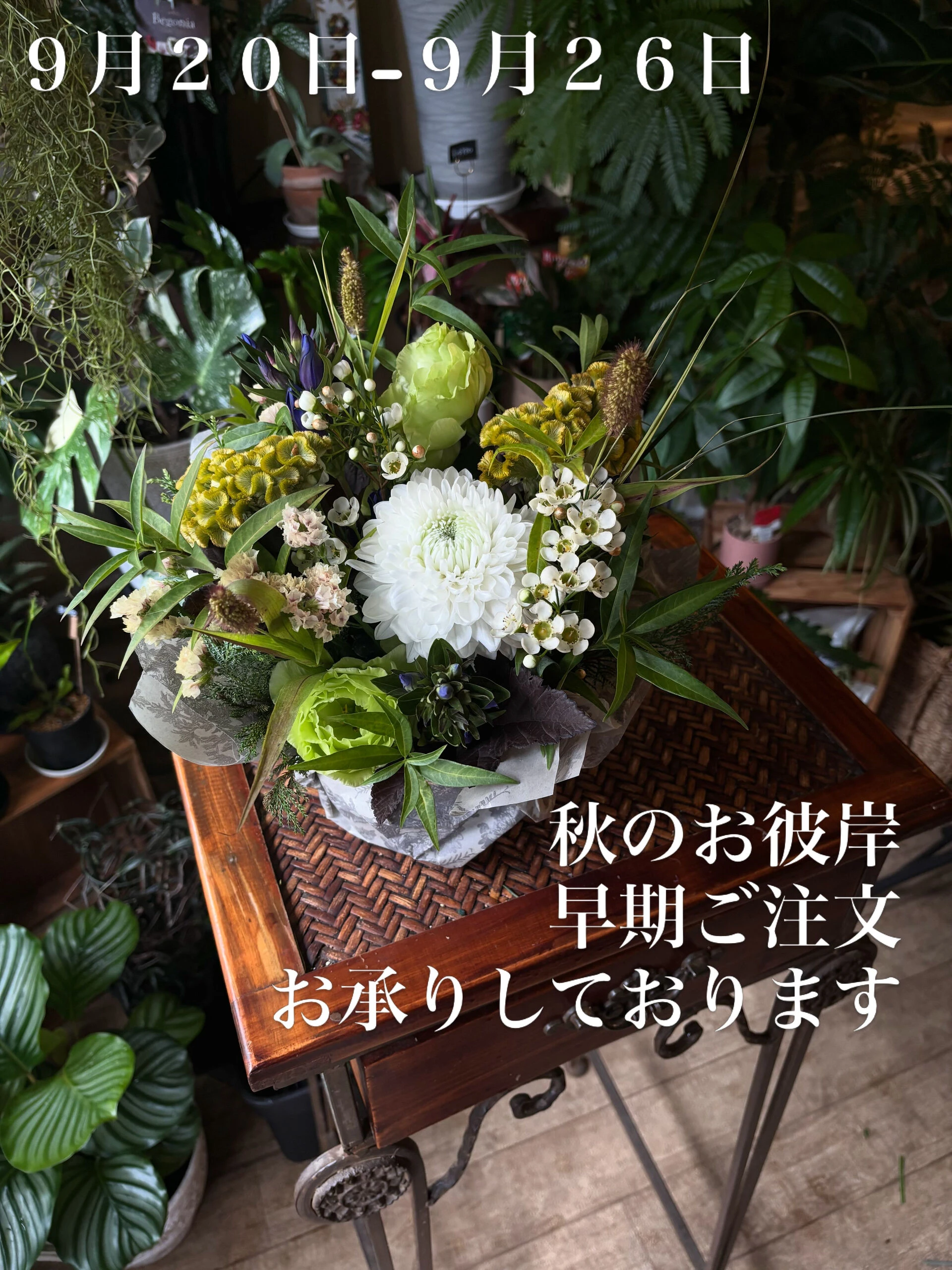 今年の秋のお彼岸は、ご実家や大切な方へ