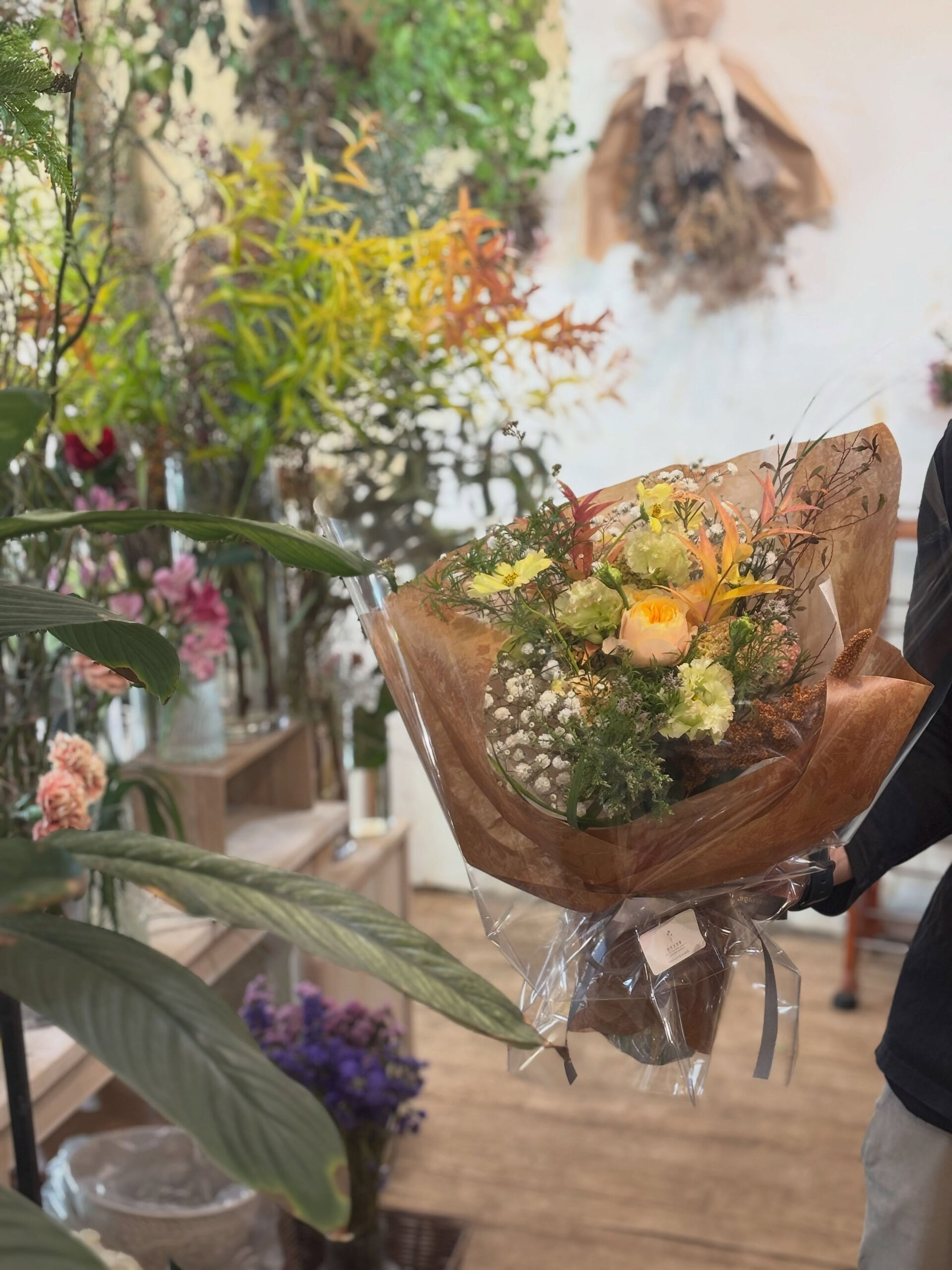 秋のお花の贈り物💐色の発色もよくグラデーションが綺麗な時期で