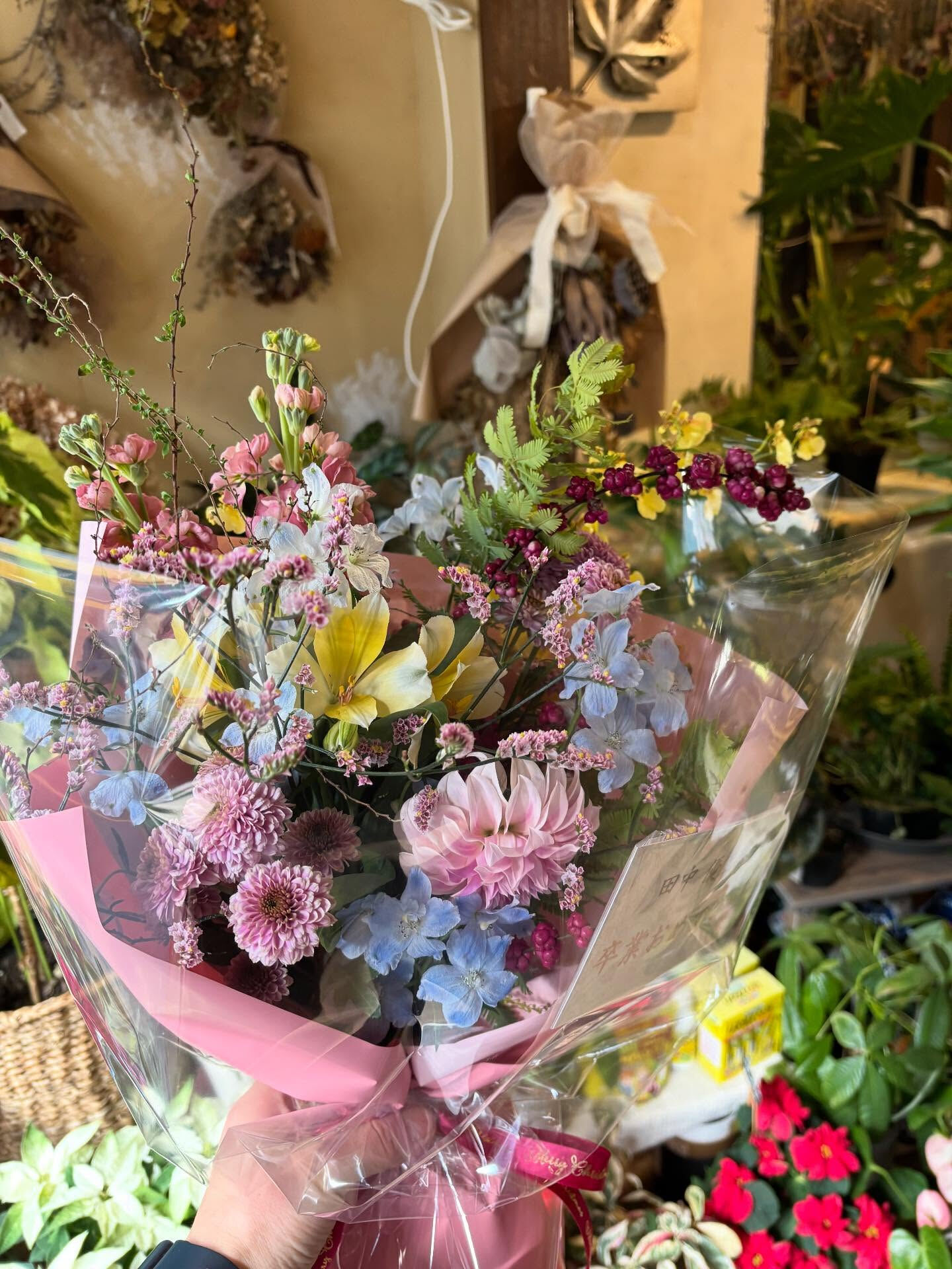 卒業式の花、ご注文いただきました🌸