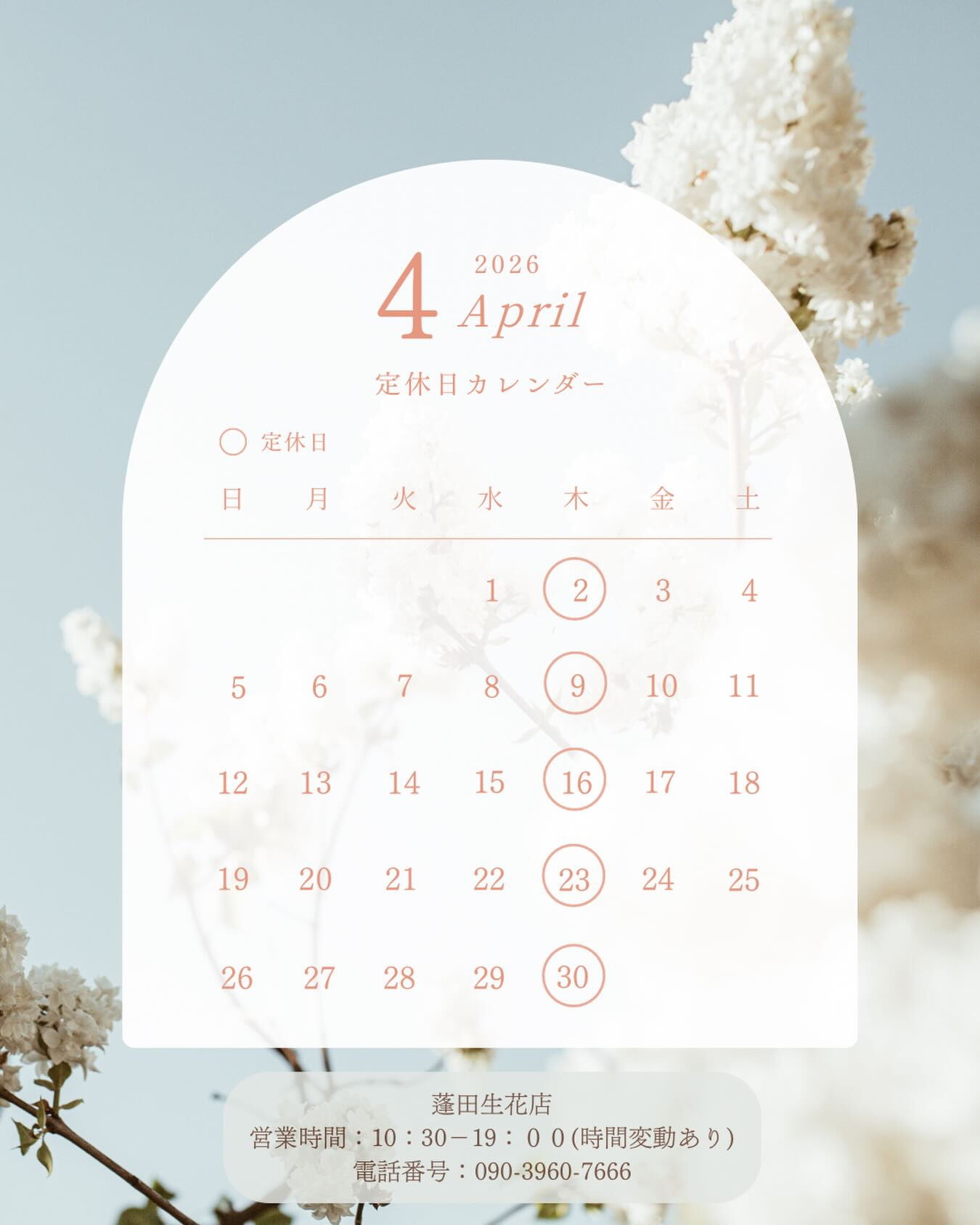 4月は、暮らしが少し動き出す季節ですね